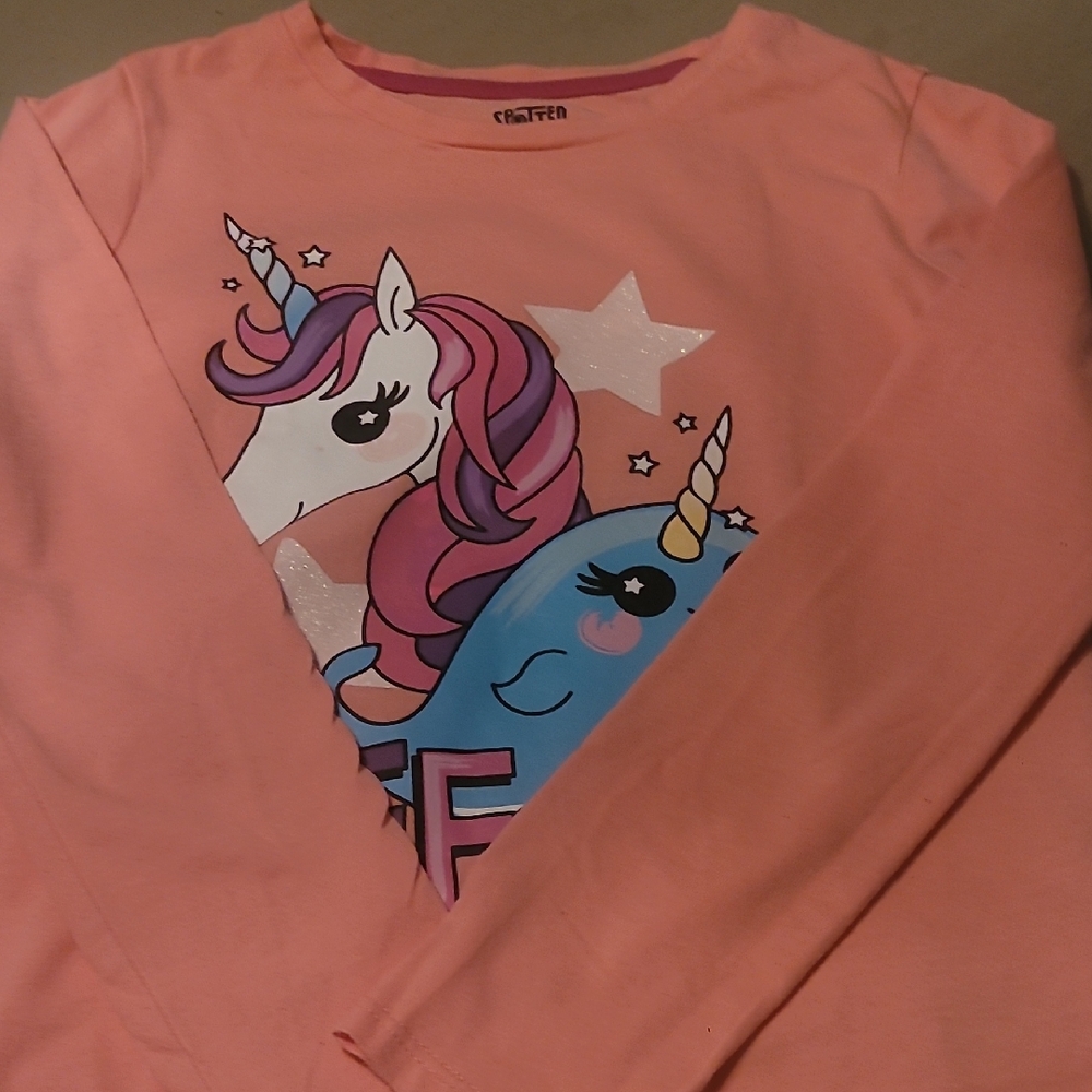 Craft Kids Pink and Blue Unicorn Long Sleeve Tee